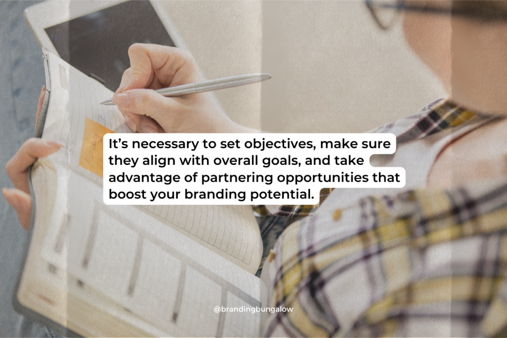 A woman sets the brand's objectives and goals.