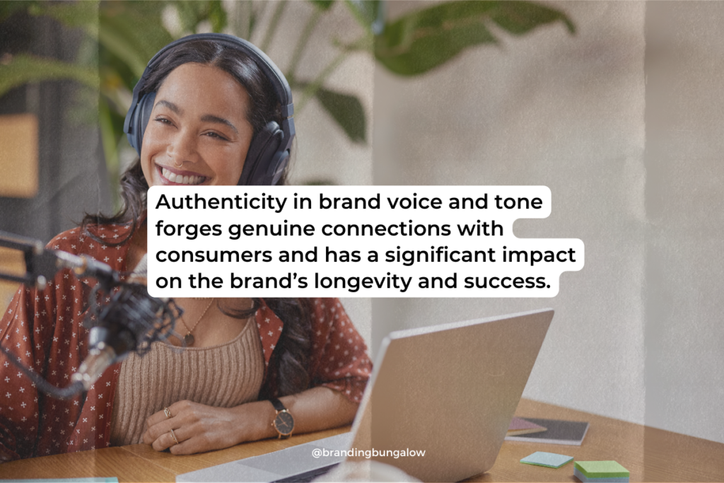 A woman creates authentic content for her company.