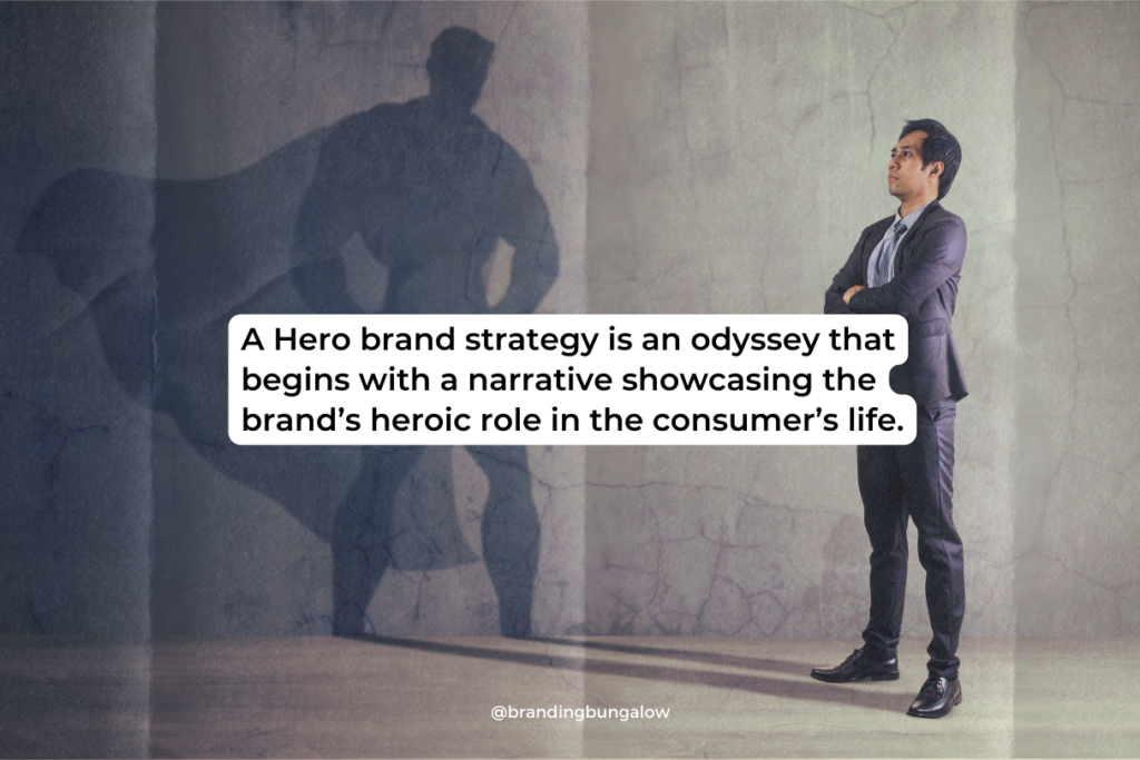 A man relating to the Hero archetype brand strategy.