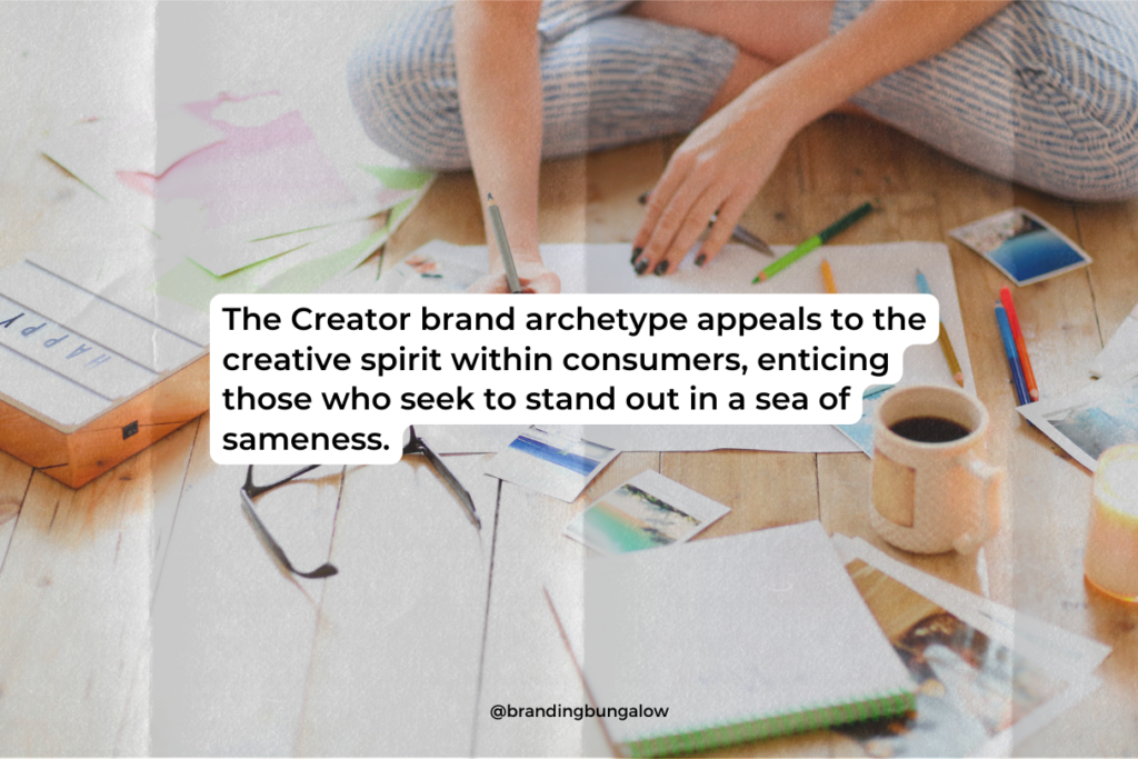 A woman demonstrating the Creator brand archetype.
