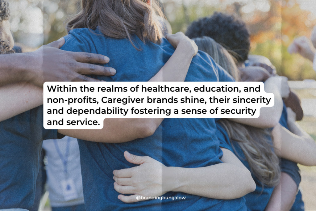 A community of people come together to demonstrate the Caregiver archetype.