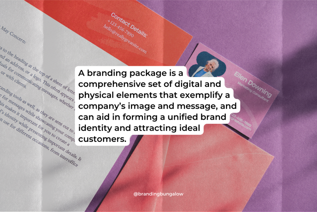 An example of a colorful brand design package.