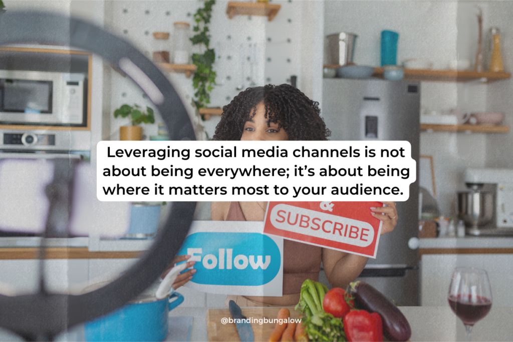 A content creator using social media to advertise her personal brand.